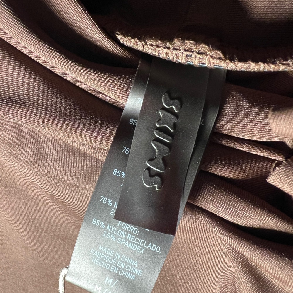 SKIMS Signature Swim Sarong Skirt in Cocoa Brown, Women's Size Medium, NWT - Picture 5 of 12